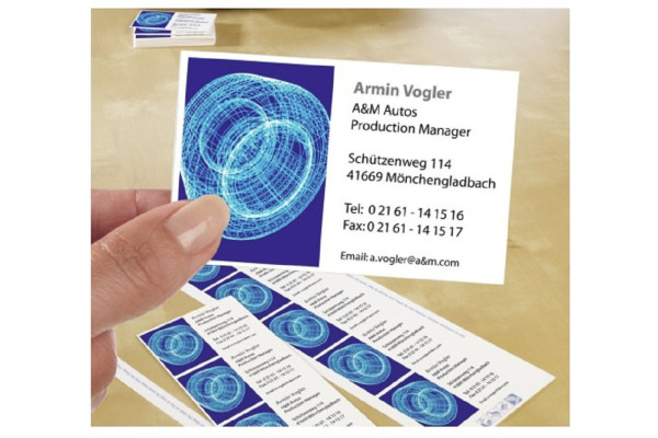 AVERY ZW. Visitenkarten Design 85x54mm C32010-25 MP, blanko, 200g 250 Stück