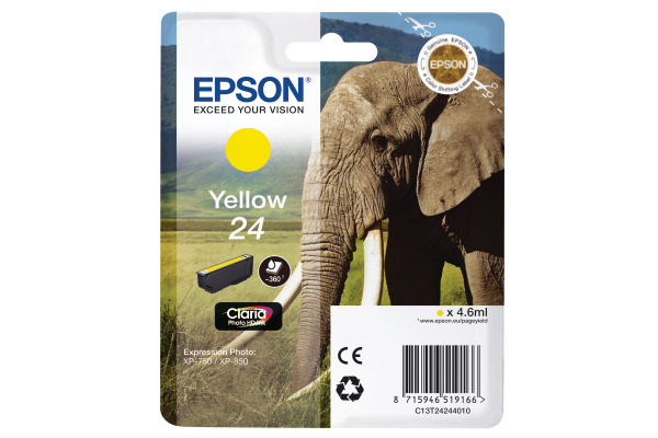 EPSON Tintenpatrone 24 yellow T242440 XP 750/850 360 Seiten