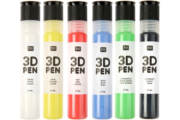 RICO DESI 3D Pen Set 800728 Essential 6x27ml