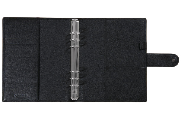 SUCCES Agenda A5 Ringbuch Cadiz 84736502U Leder schwarz 18.5x23.6cm