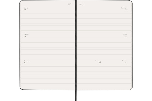 MOLESKINE Wochenkalender 26/27 DHB18WH3Y 18M HC schwarz 13x21cm