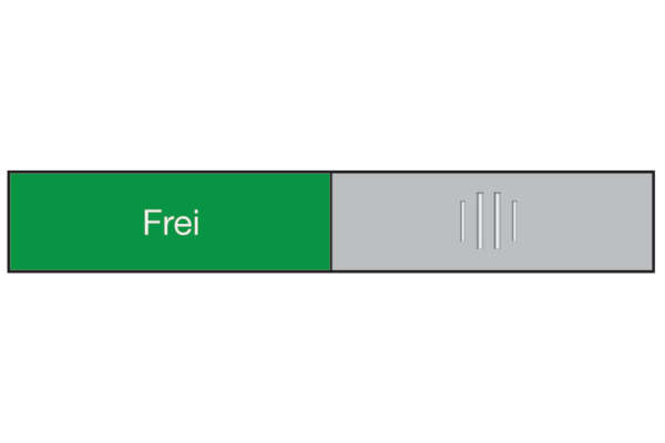 BEREC Türschild 37,4x152mm 314.087 Alu, Frei-Besetzt