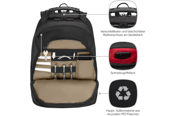 WENGER Laptop Backpack 16inch 653629 Legacy Black Series Black