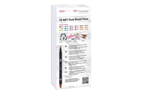 TOMBOW ABT Dual Brush Pen ABT-18P-1 18er Set Grundtöne I