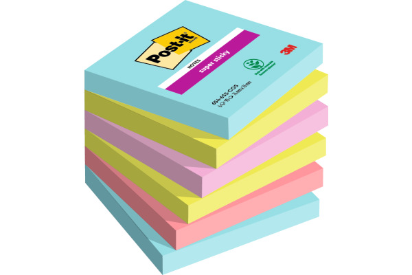POST-IT Super Sticky Notes 76x76mm 6546SSCOS Cosmic 4 Farben 6x90 Blatt