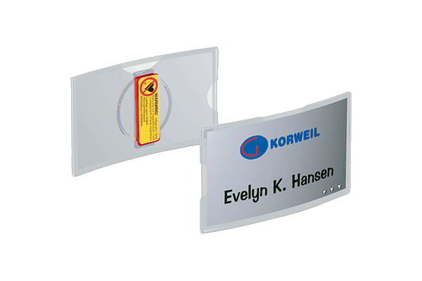 DURABLE Namensschild Konvex mit Magnet 8123/19 transp.,acryl,40x75mm 25 Stk.