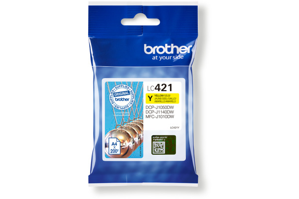 BROTHER Tintenpatrone yellow LC-421Y DCP-J1050 200 Seiten