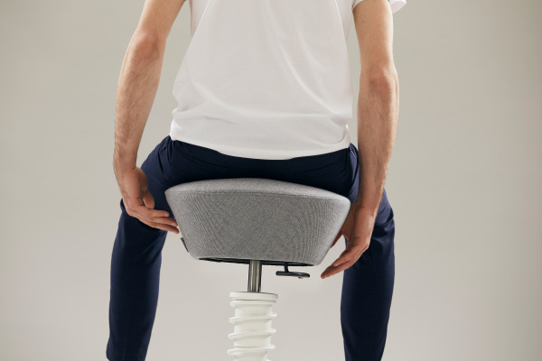 AERIS Sitzhocker Swopper 101STWHWH weiss/blau, mit Gleiter