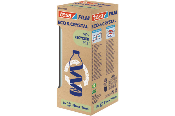TESA Tesafilm eco&crystal 33mx19mm 59044-000 Klebeband 8 Stück
