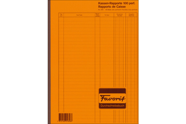 FAVORIT Kassa-Rapport A4 352 100 Blatt