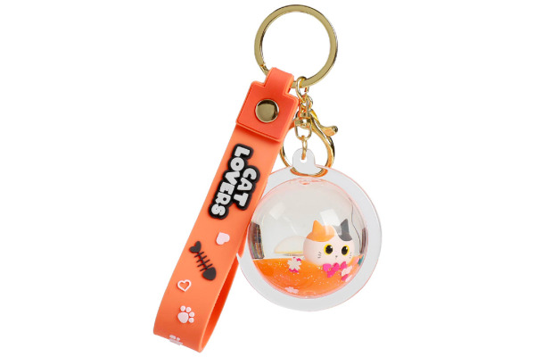 I-TOTAL Schlüsselanhänger Kugel XL2793B Orange Cat