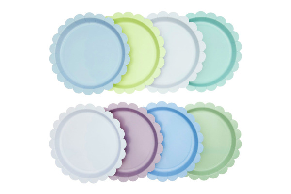 RICO DESI Pappteller 23cm 401001 Ozean Mix 8 Stück