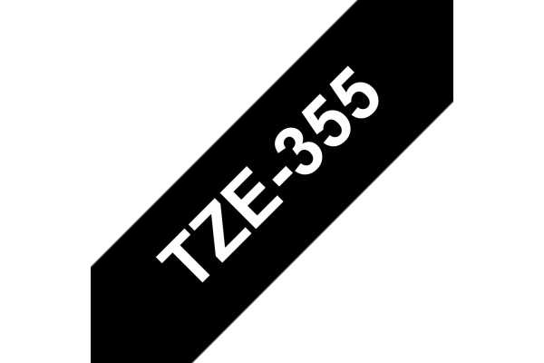 PTOUCH Band, laminiert weiss/schwarz TZe-355 PT-2450DX 24 mm