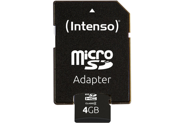 INTENSO micro SDHC Card Class 4 4GB 3403450 incl. SD Adapter