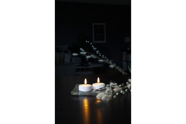 STARTRADI LED Teelicht Flamme 5.8cm 063-06 weiss 2 Stück
