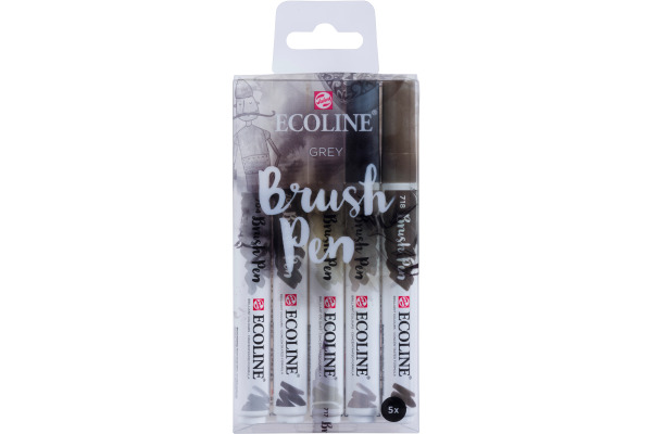 TALENS Ecoline Brush Pen Set 11509937 grey 5 Stück