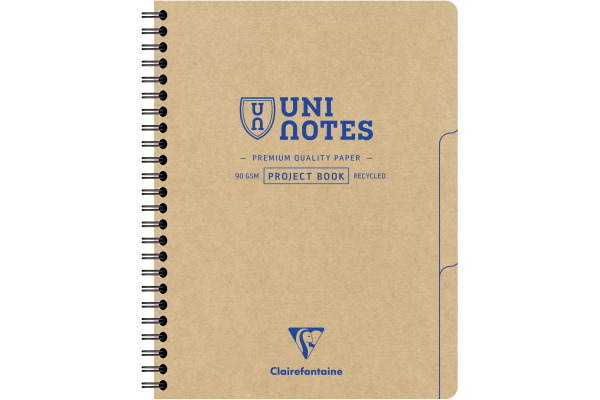CLAIREFON Collegeblock Uni Notes A5+ 9860C braun, kariert 80 Blatt