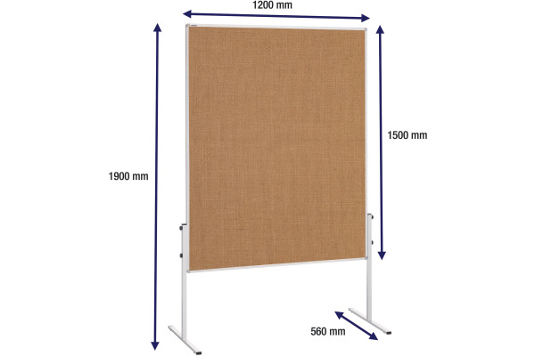 FRANKEN Moderationstafel 150x120 cm MT9009 U-Act!Line, Jute