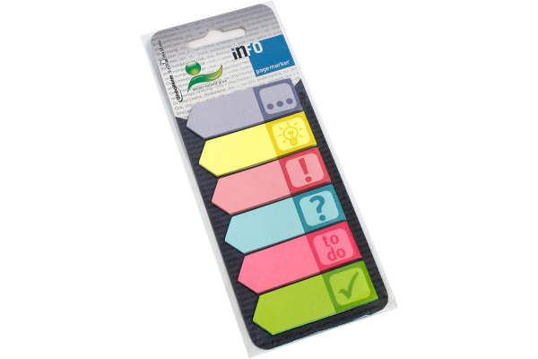 INFO Page Marker 18x55mm 5672-90 Symbols, 6x25 Blatt