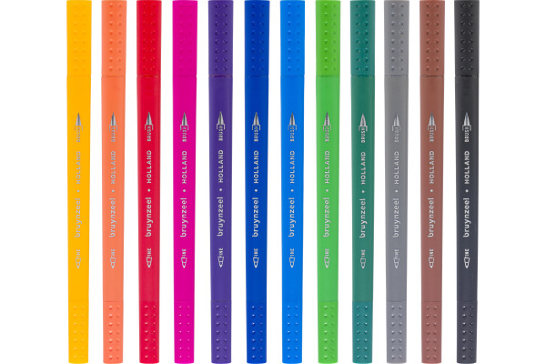 BRUYNZEEL Fineliner/Brushpen Set 60325012 assortiert 12 Stück