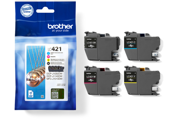 BROTHER Valuepack Tinte CMYBK LC-421VAL DCP-J1050 200 Seiten