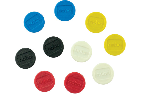 NOBO Magnet rund 24mm 1915297 ass. 10 Stück