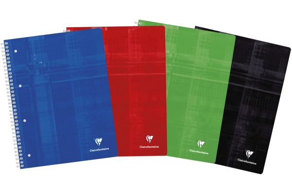 CLAIREFON Spiralheft A4 blanco 82510C gelocht ass. 80 Blatt