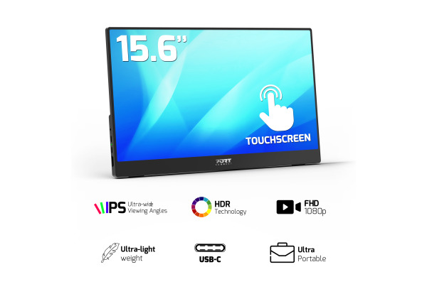 PORT NOMAD Port.Monitor 15,6 Zoll 902101T FullHD,Touchscreen,60Hz