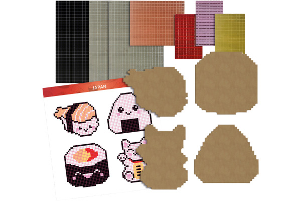 ALADINE Pixel Art Set Japan 85626 Spiegel-Mosaik 4 Stück