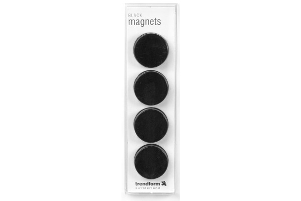 TRENDFORM Magnete Black TF2737 23mm, schwarz, 4er Set