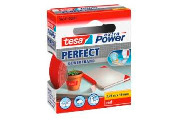 TESA Extra Power Perfect 2.75mx19mm 563410003 Gewebeband. rot