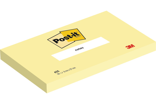 POST-IT Block 76x127mm 655-6 gelb/100 Blatt
