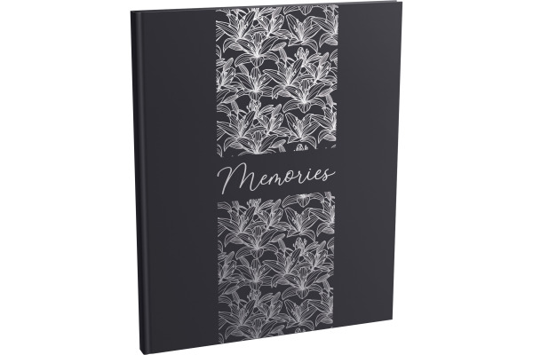 EXACOMPTA Gästebuch Titane 22x27cm 47093E Schwarz 100 Seiten