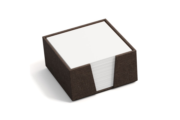 BIGSO BOX Zettelkasten James 110x110mm 2711C4801 Leinen, braun