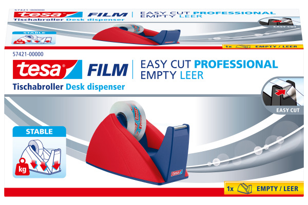 TESA Tischabroller EasyCut 33mx19mm 574210000 rot/blau