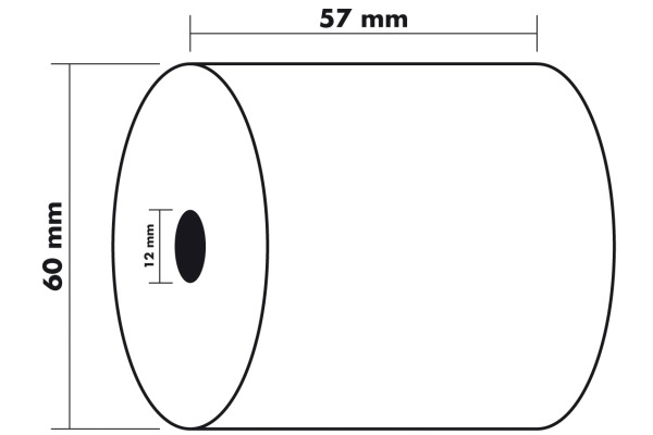 EXACOMPTA Rolle Thermopapier 10 Stk. 43347E 57x60mmx44m für Kasse