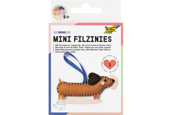 FOLIA Mini Filzinies 52921 Dackel 12-teilig