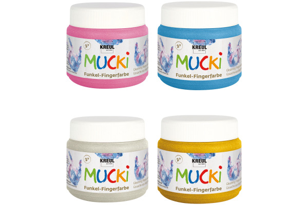 C. KREUL Funkel-Fingerfarben Mucki KR-2318 Wild & Free 4x150ml