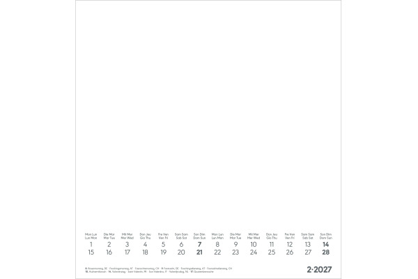 ALPHA EDI Bastelkalender 2027 161894 schwarz 21x22cm