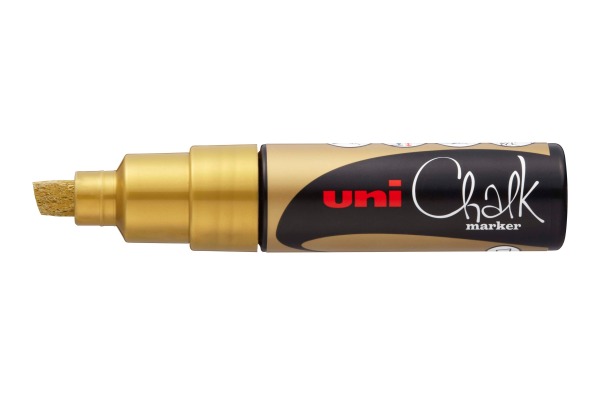 UNI-BALL Chalk Marker 8mm PWE8K gold, Keilspitze
