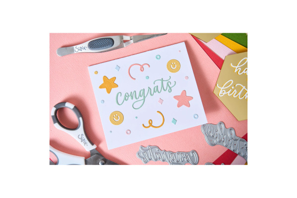SIZZIX Stanzformen 666964 Common Greetings 12 Stück