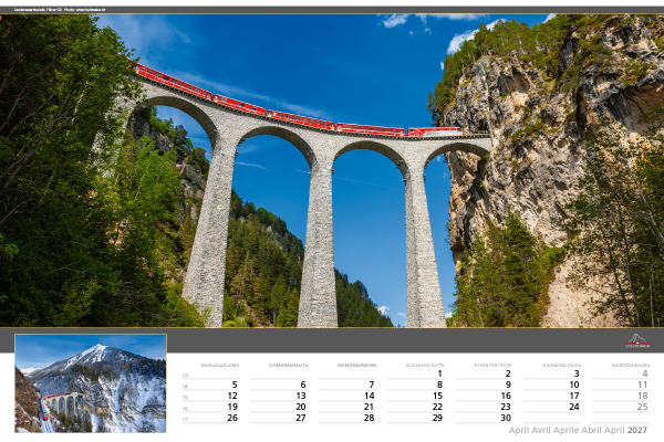 CALENDARI Bildkalender 2027 36206066 Swiss Travel ML 48x33cm