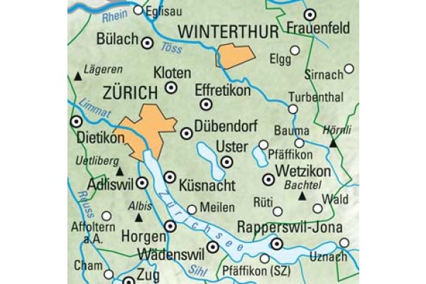 KÜMMERLY Velokarte 325902406 Zürich 1:60'000