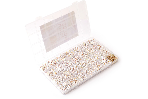 GRAINECRÉ Buchstaben-Perlen GC-736124 Golden Touch 1500 Stück