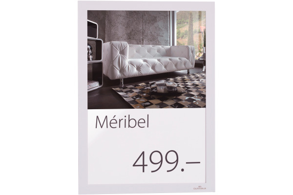 DURABLE Sichtfenster Duraframe A4 487202 weiss, selbstklebend 2 Stück