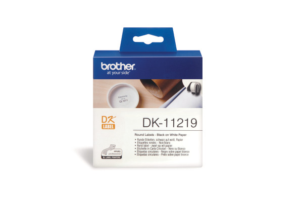 PTOUCH Etiketten rund 12mm DK-11219 QL-500/550 1200 Stk./Rolle