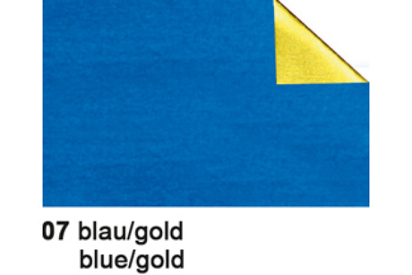URSUS Bastelfolie Alu 50x80cm 4442107 90g, blau/gold