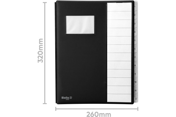 BIELLA Pultmappe Pronto A4 32041202U schwarz 12-teilig