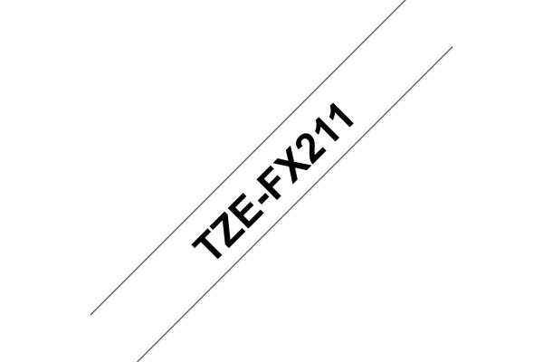 PTOUCH Flexitape lamin. schwarz/weiss TZe-FX211 zu PT-550 6 mm