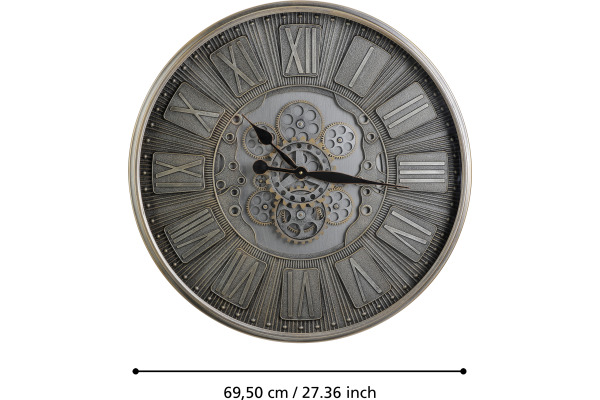 EGLO Wanduhr Kenema 70cm 425518 silber